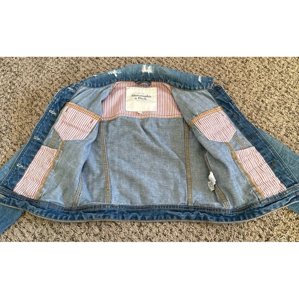 Abercombie & Fitch Women's Denim Jean Jacket Size XS - Picture 6 of 11